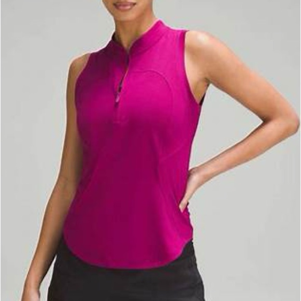 Lululemon Front-Zip Mock-Neck Tennis Tank size 4 NWT